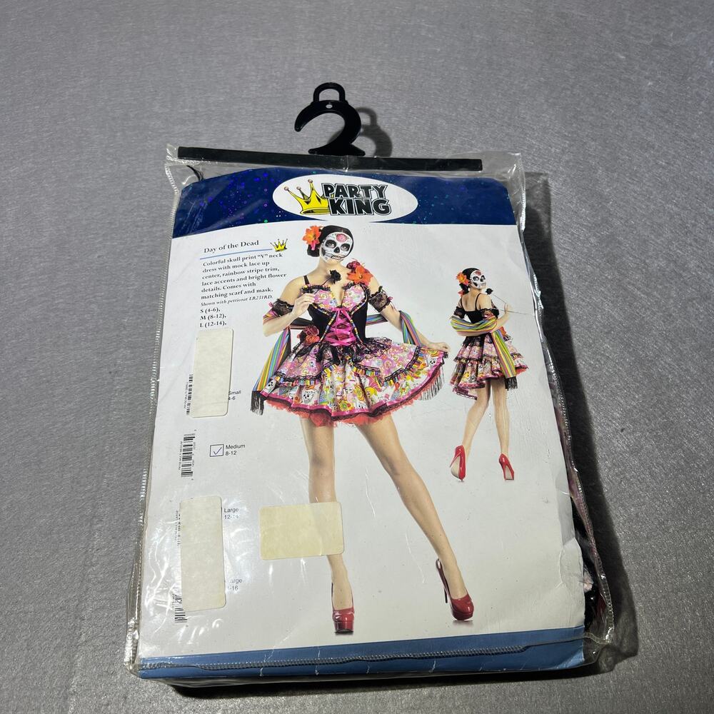 Party King Day of the Dead Costume Women’s Medium